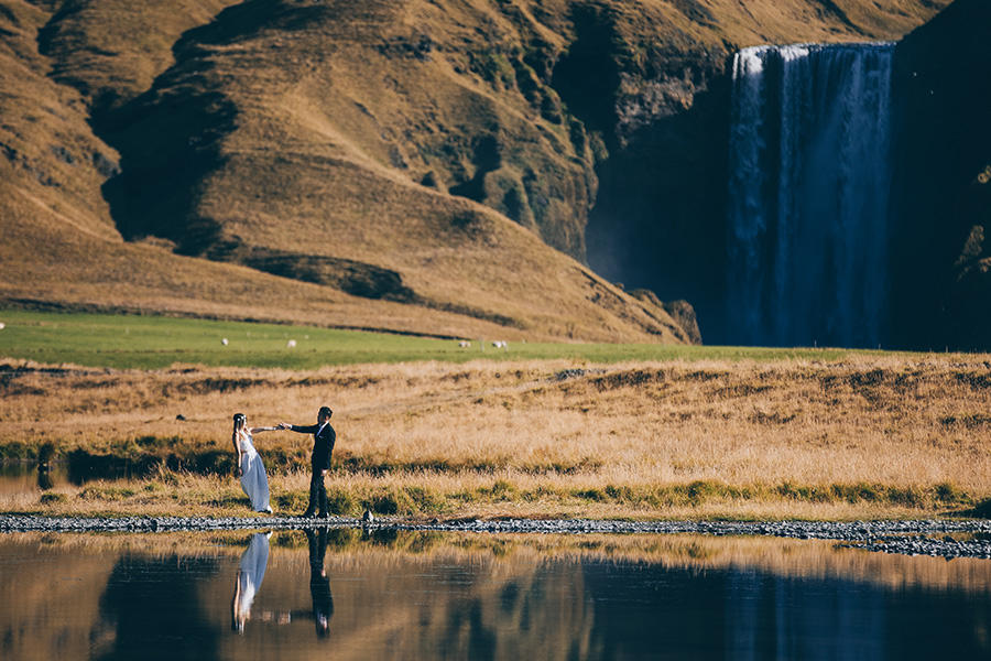 Iceland Waterfall Pre-wedding Photoshoot