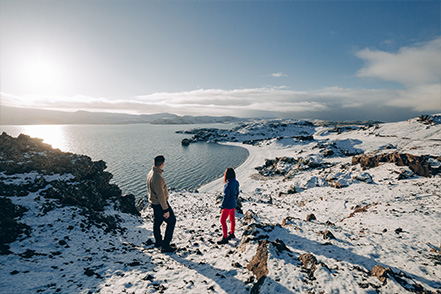 Iceland Snow Casual Couple Photoshoot