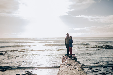 Iceland Beach Casual Couple Photoshoot