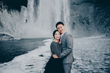 Iceland Waterfall Pre-wedding Photoshoot